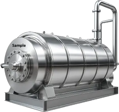 Stainless steel tyre pyrolysis reactor